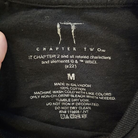 IT Chapter Two Derry TShirt Promo Pennywise Clown Black Tee Mens M Halloween 3D - Picture 5 of 6